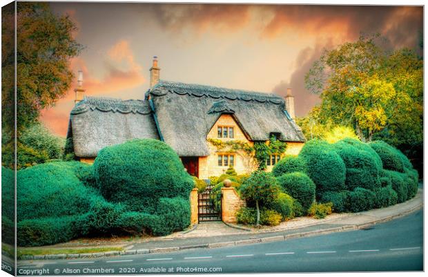 Chipping Campden Cottage Canvas Print by Alison Chambers