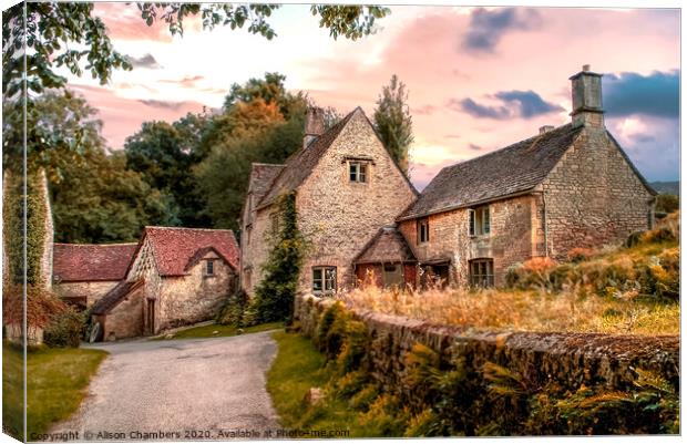 The Hamlet Bibury Canvas Print by Alison Chambers