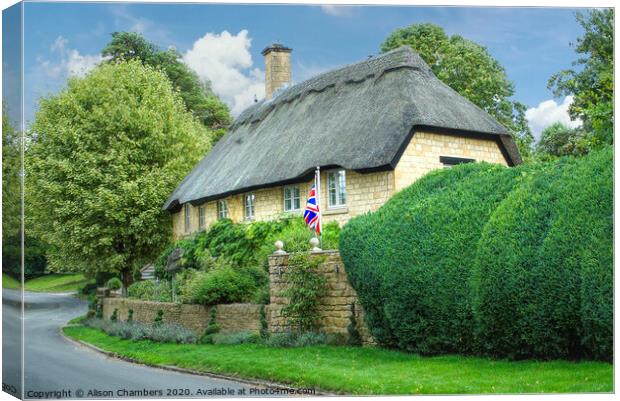 Chipping Campden Cottage Canvas Print by Alison Chambers