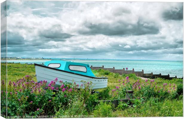 West Beach Whitstable Canvas Print by Alison Chambers