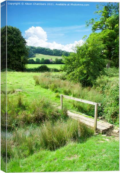 Cotswold Way Canvas Print by Alison Chambers