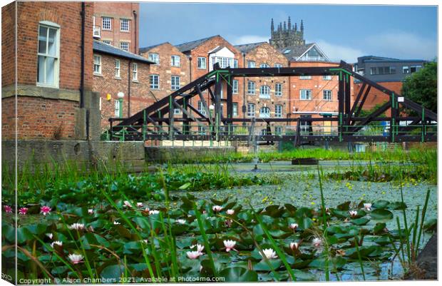 Victoria Quays Leeds Canvas Print by Alison Chambers