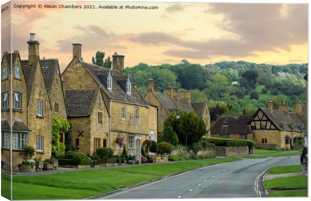 Broadway High Street Canvas Print by Alison Chambers