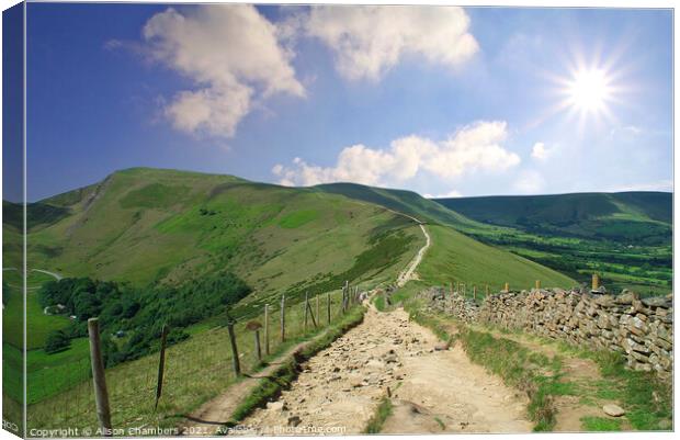 Mam Tor Canvas Print by Alison Chambers