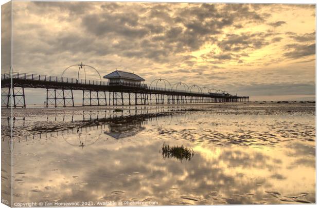 Southport's Historic Grade II Listed Pier Canvas Print by Ian Homewood