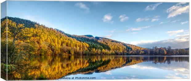 Autumn on Loch Tummel, near Pitlochry, Scotland Canvas Print by Ian Homewood