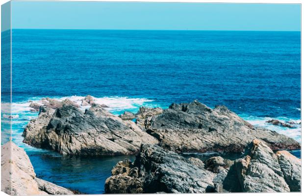 Cliff with rocks Canvas Print by David Galindo