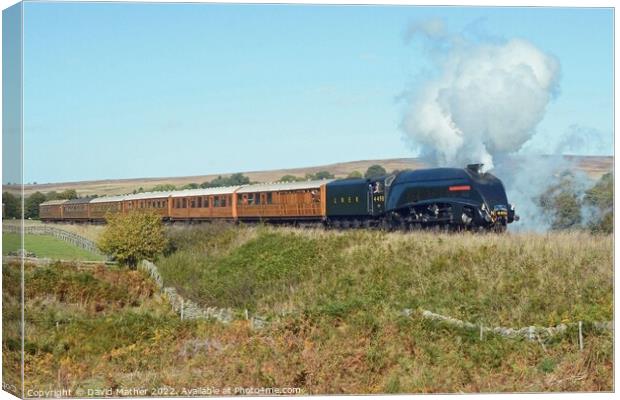 An A4 crosses the North Yorkshire Moors Canvas Print by David Mather