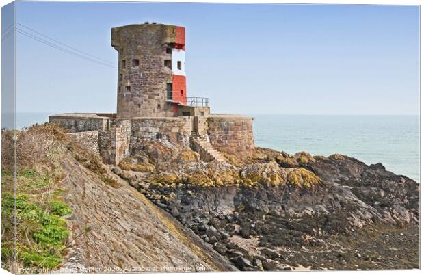 Archirondel Tower, St. Catherine's Bay, Jersey Canvas Print by David Mather