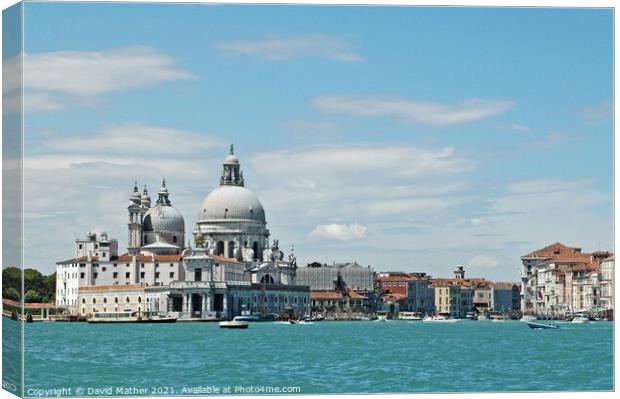 Venice waterfront Canvas Print by David Mather