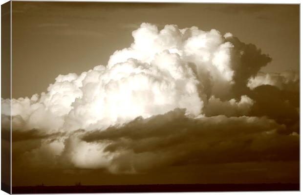 sunlit cumulous cloud Canvas Print by Simon Johnson