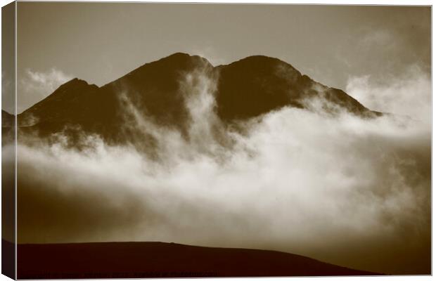 Mountain Mist Canvas Print by Simon Johnson