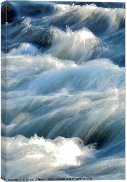 Wild Water Canvas Print by Simon Johnson