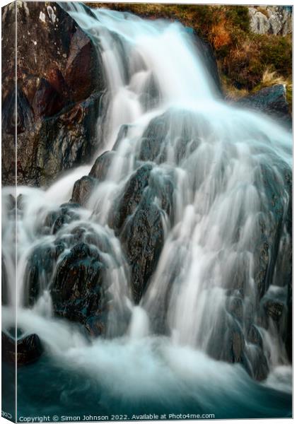 waterfall Canvas Print by Simon Johnson