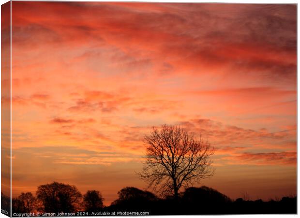 Sky cloud Canvas Print by Simon Johnson