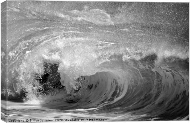 BREAKING WAVE Canvas Print by Simon Johnson