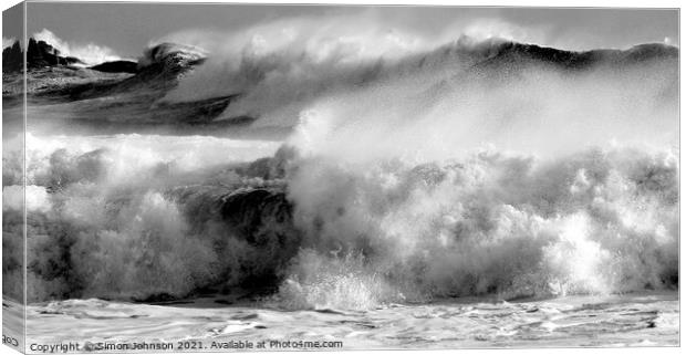 Storm wave Canvas Print by Simon Johnson