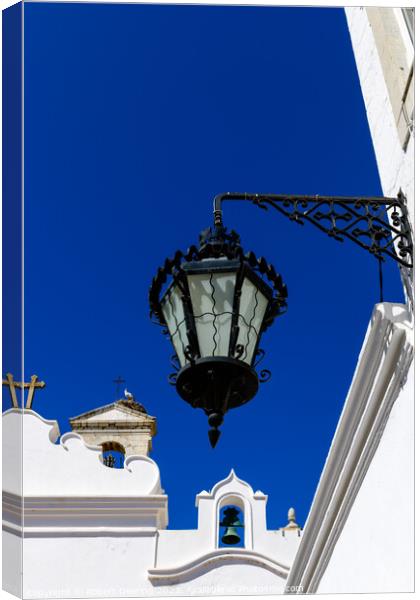 Faro Street Lamp Algarve Portugal Canvas Print by Robert Deering