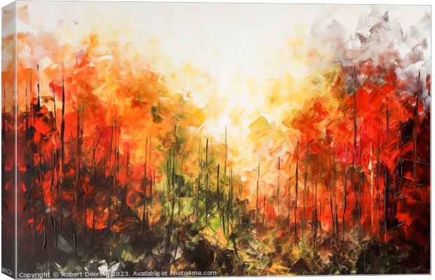 burning forest Canvas Print by Robert Deering