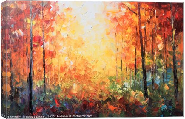 forest inferno Canvas Print by Robert Deering