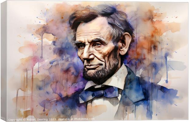 Abraham lincoln Canvas Print by Robert Deering