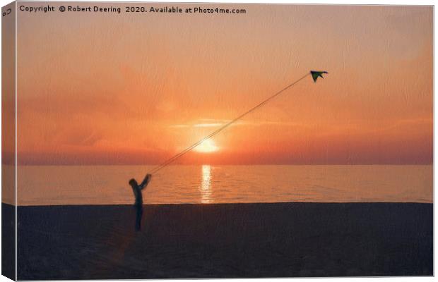 Lets Go Fly A Kite Canvas Print by Robert Deering