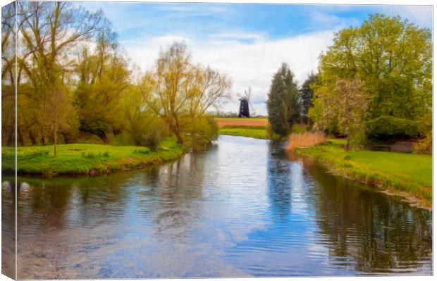 Pakenham Windmill Suffolk Canvas Print by Robert Deering