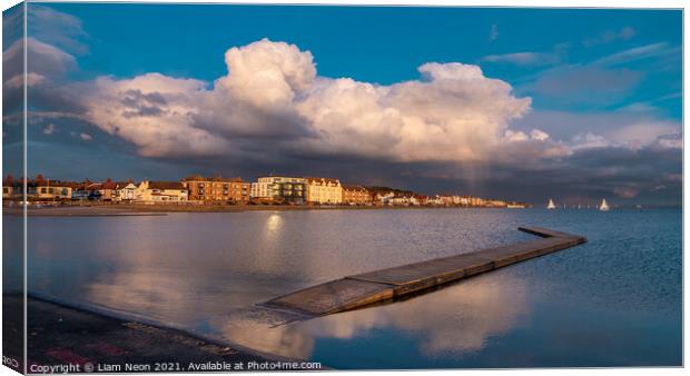 West Kirby Marine Lake Canvas Print by Liam Neon