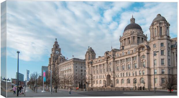 Port of Liverpool Building at the Peir Head Canvas Print by Liam Neon