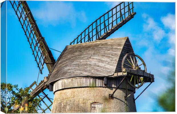 Bidston Windmill Against an Autumn Sky Canvas Print by Liam Neon