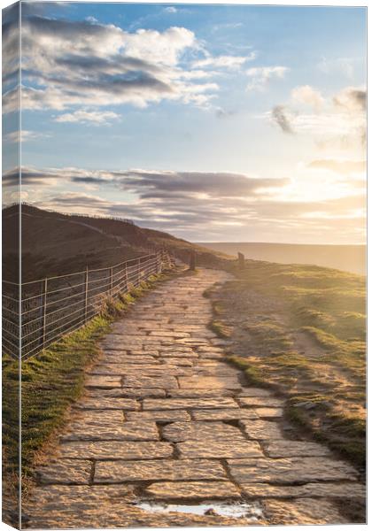 Hazy Mam Tor Sunset Canvas Print by Liam Neon