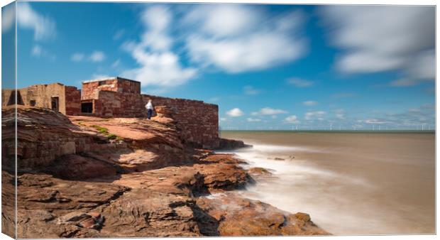 High Tide on Hilbre Island Canvas Print by Liam Neon