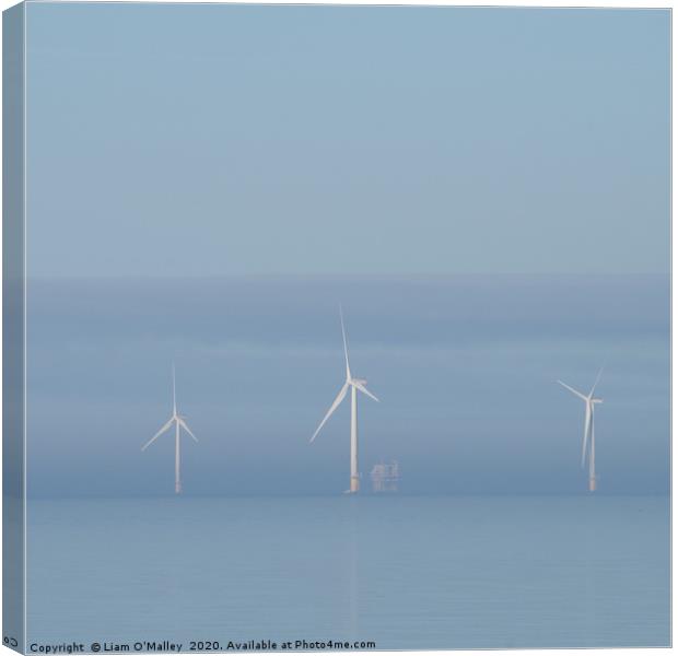 Wind Power in the Dee Canvas Print by Liam Neon