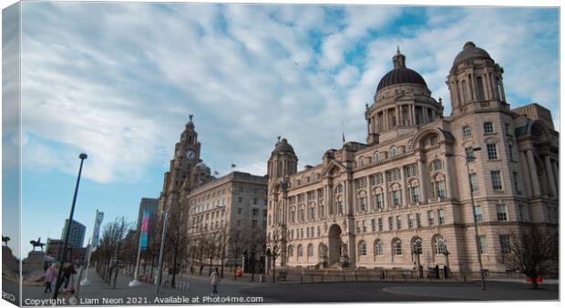 Port of Liverpool Building at Liverpool's Pier Hea Canvas Print by Liam Neon