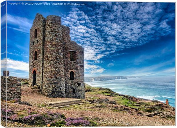 Abandoned tin mine Canvas Print by DAVID FLORY