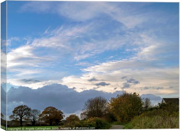Beautiful Sky over Bishopthorpe Canvas Print by Angela Cottingham