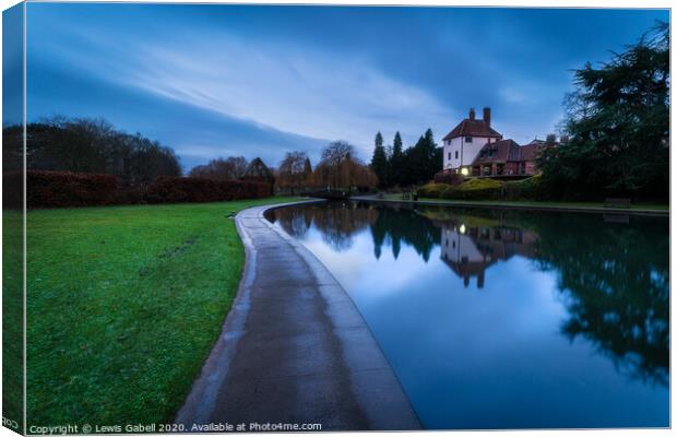 Rowntree Park, York during Blue Hour Canvas Print by Lewis Gabell