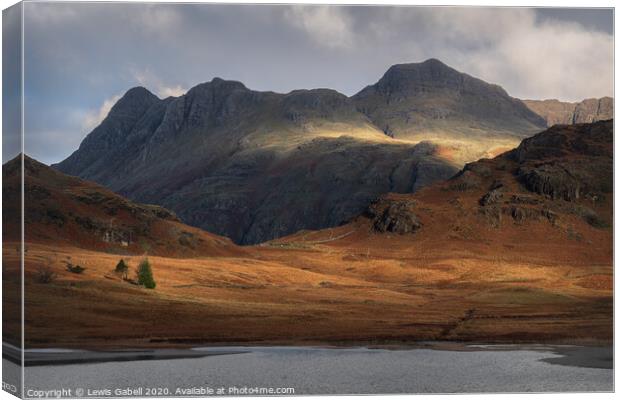 Morning light on the Langdale Pikes - Lake District National Park Canvas Print by Lewis Gabell