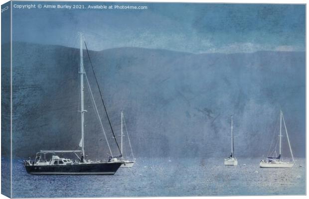 Painted Sailboats Canvas Print by Aimie Burley