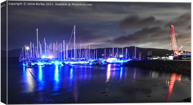 Port at night  Canvas Print by Aimie Burley