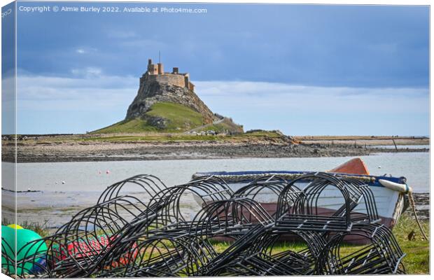 Lindisfarne lobster pots  Canvas Print by Aimie Burley