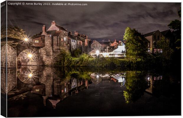 Enchanting Night Scene in Durham Canvas Print by Aimie Burley
