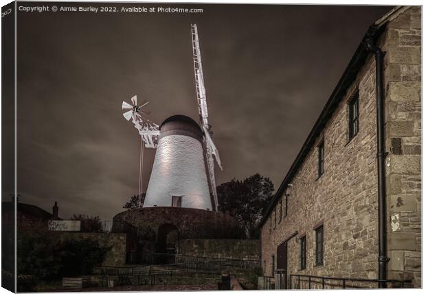 Fulwell Mill at Night Canvas Print by Aimie Burley