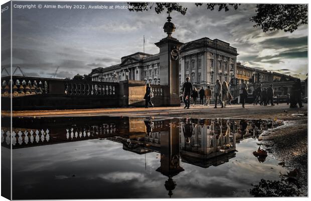 Palace in a Puddle  Canvas Print by Aimie Burley