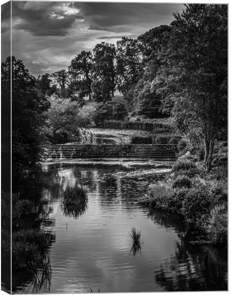 River Aln in Black & White Canvas Print by Aimie Burley
