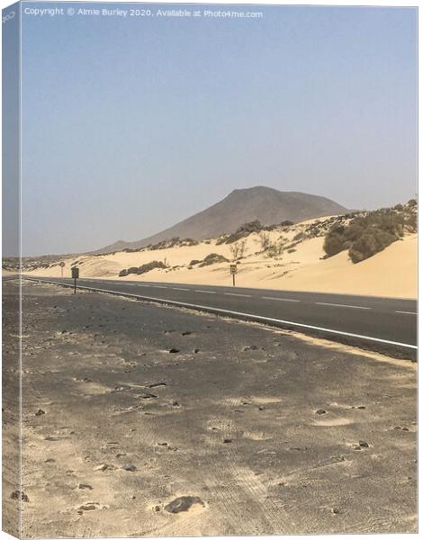 Road Through The Dunes Canvas Print by Aimie Burley