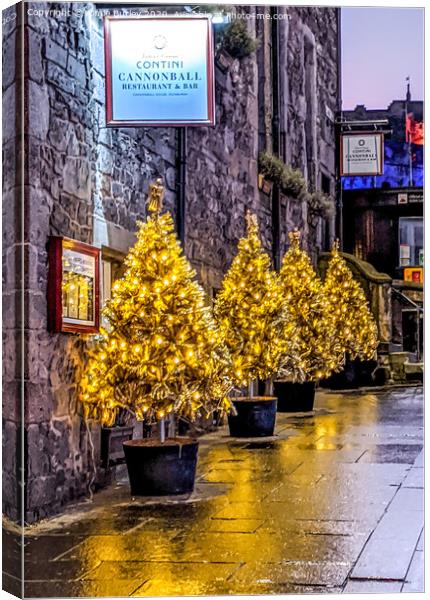 Christmas in Edinburgh   Canvas Print by Aimie Burley