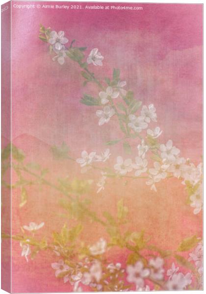 White blossom, portrait version Canvas Print by Aimie Burley