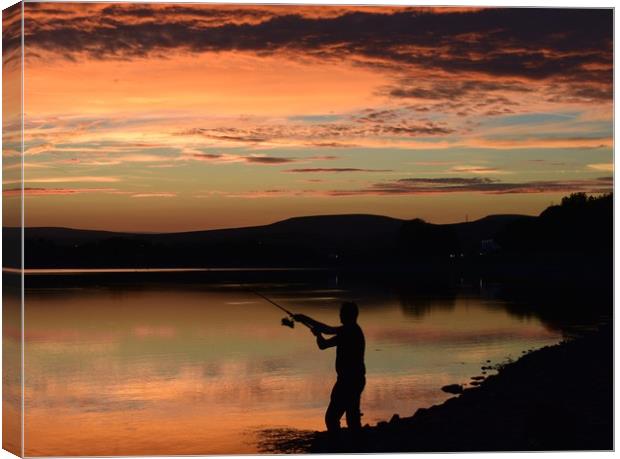 Hollingworth Lake sunset. Canvas Print by Alexander Brown