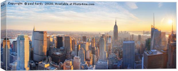 Panoramic panoramic view of Manhattan skyline Canvas Print by conceptual images